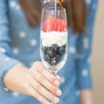 Patriotic Dessert Parfait with Summer Berries & Lemon Zest Whipped Cream
